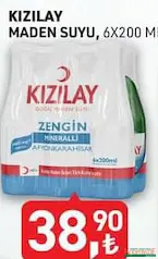 KIZILAY SADE AFYONKARAHİSAR MADEN SUYU 6X200 ML KIZILAY SADE AFYONKARAHİSAR MADEN SUYU 6X200 ML